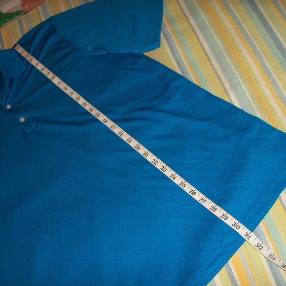 Greg Norman Play Dry Blue Checked Polo Size Large, EUC - Picture 4 of 8